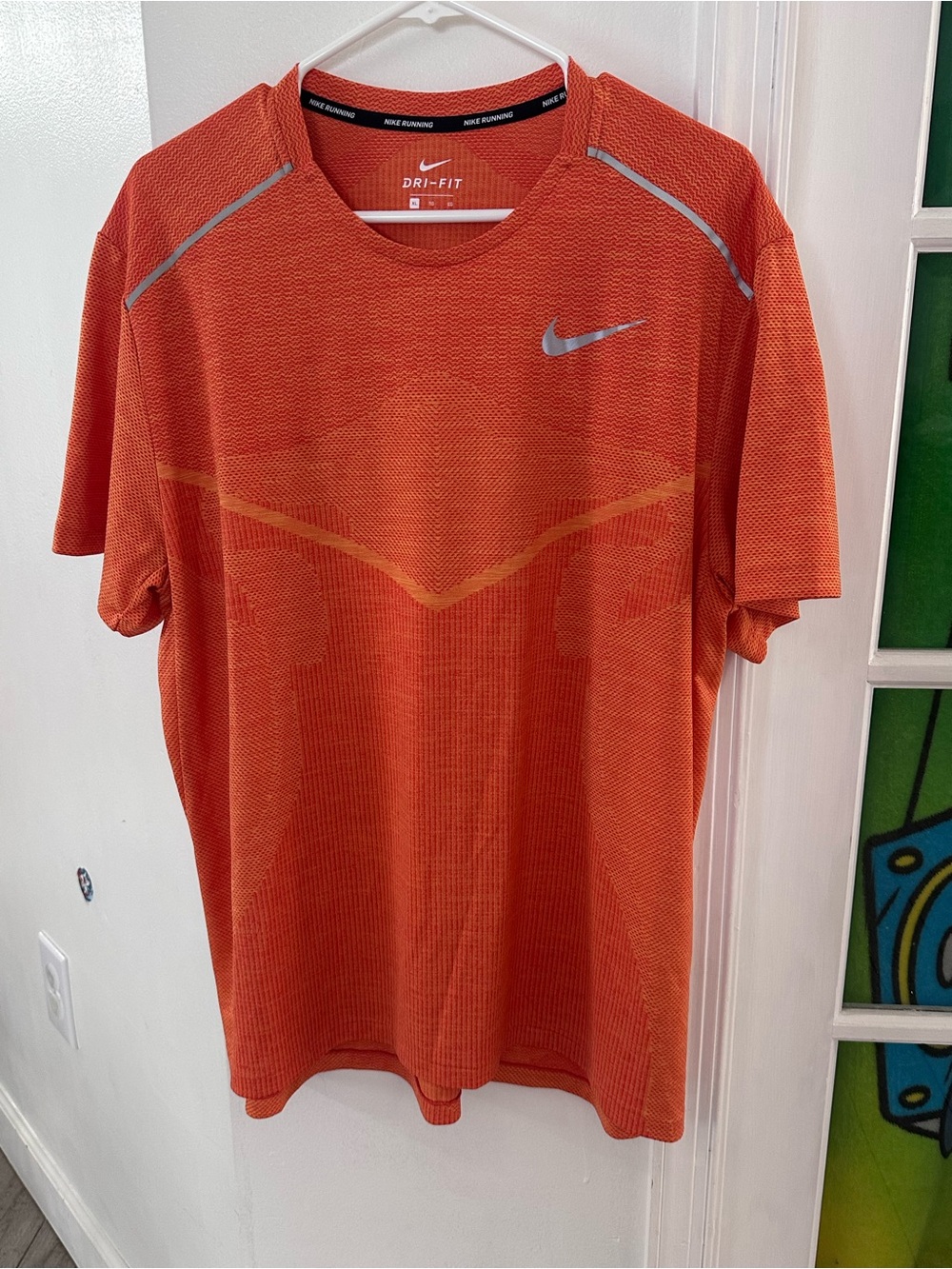 Nike Orange Dri-FIT Short Sleeve Running Tee